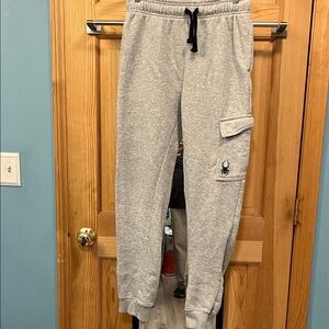 Men’s Jogger Pants Grey with Black Drawstring Spyder Sz M